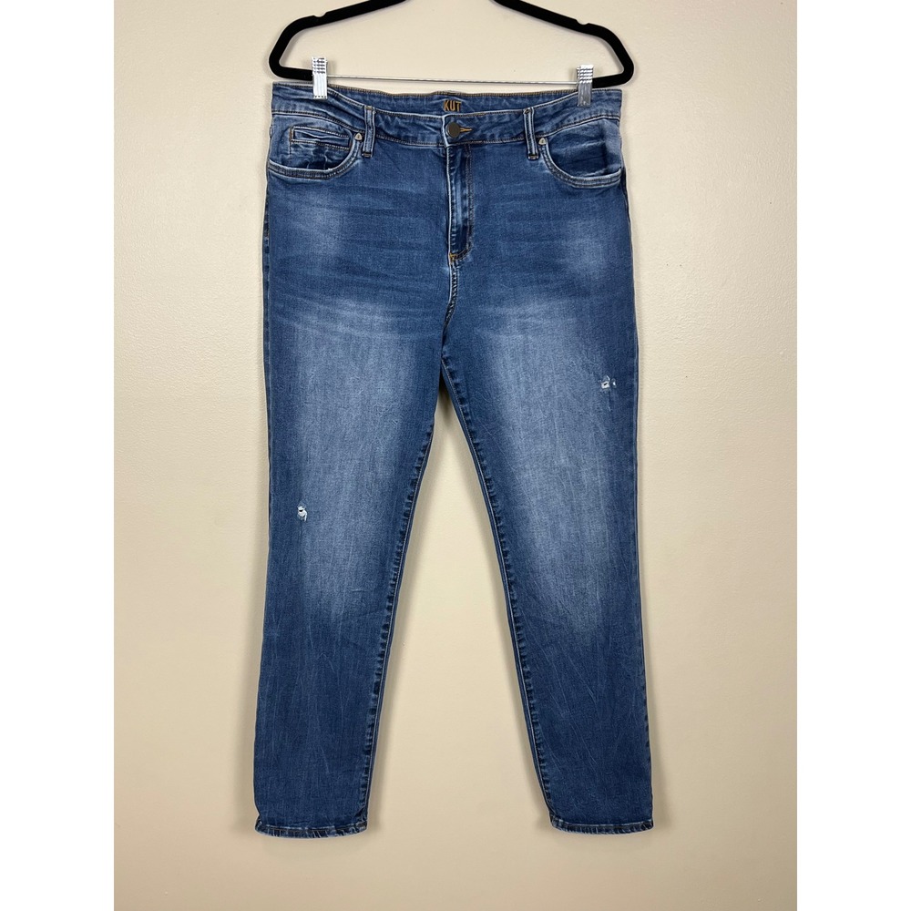 Kut from the Kloth Skinny Jeans Womens 16 Medium Wash Distressed SP405MA2‎